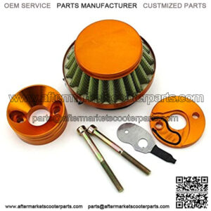 Gold Air Filter + Air Filter Stack Adapter For 23cc 33cc 43cc Big Foot Goped Blade Scooter 47cc 49cc Pocket Bike Mini Dirt ATV