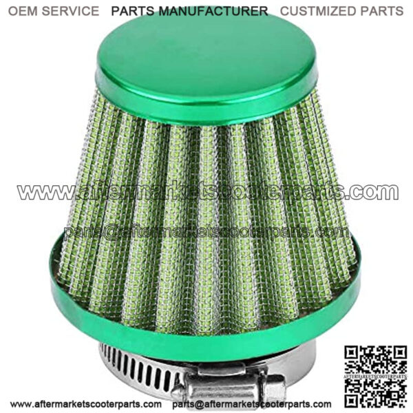 Motorcycle 38mm Air Filter Fuel Cleaner for 49cc 50cc 70cc 90cc 110cc 125cc 150cc 200cc ATV Quad Dirt Pit Bike Gy6 Scooter Go Kart (Green),5% coupon applied at checkout,with coupon