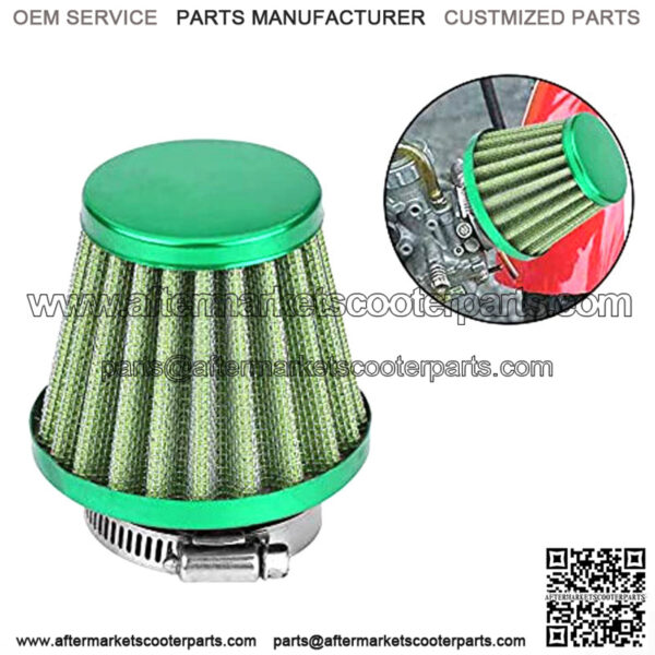 Motorcycle 38mm Air Filter Fuel Cleaner for 49cc 50cc 70cc 90cc 110cc 125cc 150cc 200cc ATV Quad Dirt Pit Bike Gy6 Scooter Go Kart (Green),5% coupon applied at checkout,with coupon - Image 2