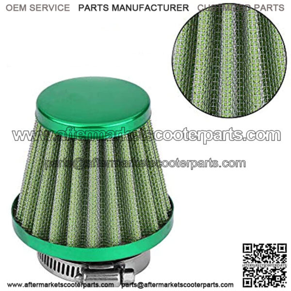 Motorcycle 38mm Air Filter Fuel Cleaner for 49cc 50cc 70cc 90cc 110cc 125cc 150cc 200cc ATV Quad Dirt Pit Bike Gy6 Scooter Go Kart (Green),5% coupon applied at checkout,with coupon - Image 3