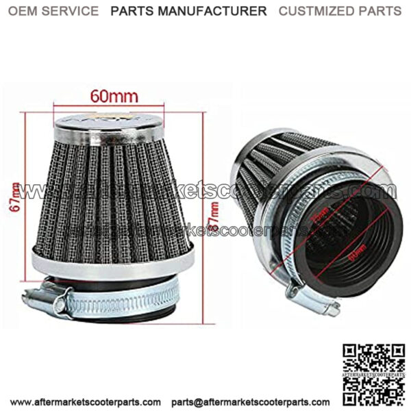 Motorcycle Air Filter 4pcs Universal Air Pod Filters for Honda Yamaha Suzuki Kawasaki ATV Scooter (60mm),5% coupon applied at checkout,with coupon - Image 3