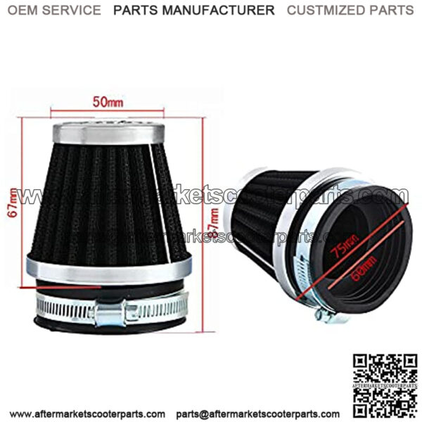 Motorcycle Air Filter Universal Air Pod Filters for Honda Yamaha Suzuki Kawasaki ATV Scooter (60mm) - Image 2