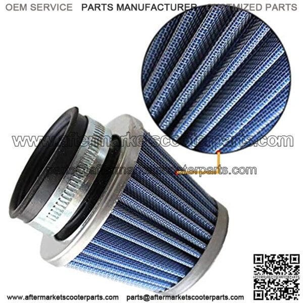 Poweka 00084 Blue New 39mm Air Filter Gy6 Moped Scooter ATV Dirt Bike Motorcycle 50cc 110cc 125cc 150cc 200cc - Image 3