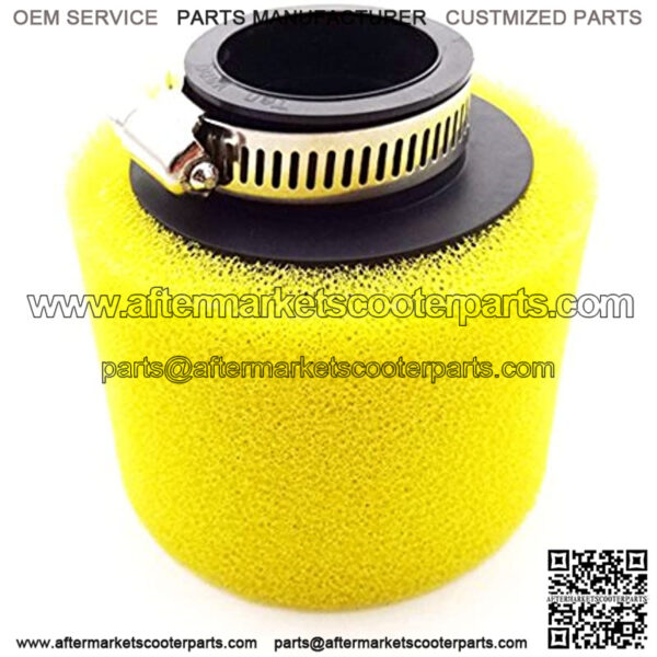 Yellow Foam 38mm Air Filter Cleaner For 110cc 125cc Motorcycle Pit Monkey Dirt Bike Go Kart Scooter Moped ATV Quad 4 Wheeler