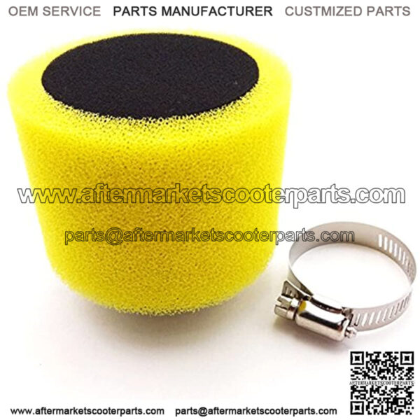 Yellow Foam 38mm Air Filter Cleaner For 110cc 125cc Motorcycle Pit Monkey Dirt Bike Go Kart Scooter Moped ATV Quad 4 Wheeler - Image 2