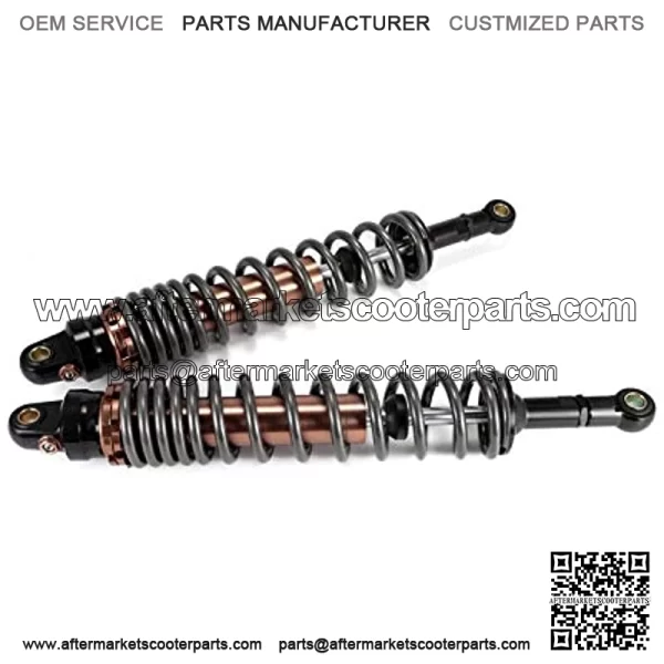 2Pcs Rear Air Shock Absorbers Suspension 420mm Rear ATV Quad Scooter Accessory Motor Motorcycle Air Damping Adjustable Dir Suspension Pocket Bike Motorcycle Shock Absorber