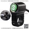 12v 10A Motorcycle Bike ATV 7/8inch Handlebar CNC Switch for Headlight Hazard Brake Fog Light ON Off Switches (Green)