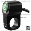 12v 10A Motorcycle Bike ATV 7/8inch Handlebar CNC Switch for Headlight Hazard Brake Fog Light ON Off Switches (Green) - Image 2