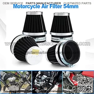 OXMART Motorcycle Air Filter 4pcs Universal Air Pod Filters for Honda Yamaha Suzuki Kawasaki ATV Scooter (54mm)