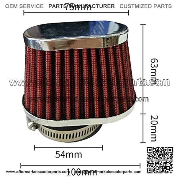 Motorcycle Air Filter High Performance Air Filter 54mm Dirt Bike Air Filter For GY6 YAMAHA KAWASAKY SUZUKI Dirt Bike Mini Bike SSR TTR Apollo - Image 2