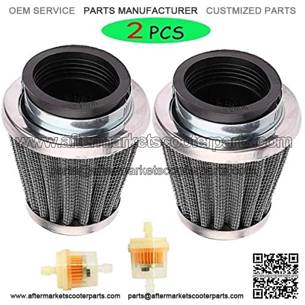 New 42MM Air Filter (2pcs) for Honda Kawasaki Suzuki Yamaha Bike 250cc ATVs Quad Dirt Pit Bikes GY6 125cc 150cc Scooter Moped Howhit 150cc Yerf dog Go Kart