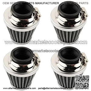 Pack of 4 Universal 35mm Air Filter Cleaner 50cc 70cc 90cc 110cc 125cc Motorcycle ATV Quad Scooter Go Kart Moped Pit Dirt Racing Super Pocket Mini Bike CRF50 CRF70 CRF90 XR50 XR70 XR90 Yamaha