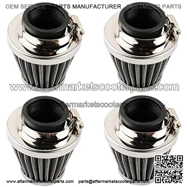 Pack of 4 Universal 35mm Air Filter Cleaner 50cc 70cc 90cc 110cc 125cc Motorcycle ATV Quad Scooter Go Kart Moped Pit Dirt Racing Super Pocket Mini Bike CRF50 CRF70 CRF90 XR50 XR70 XR90 Yamaha