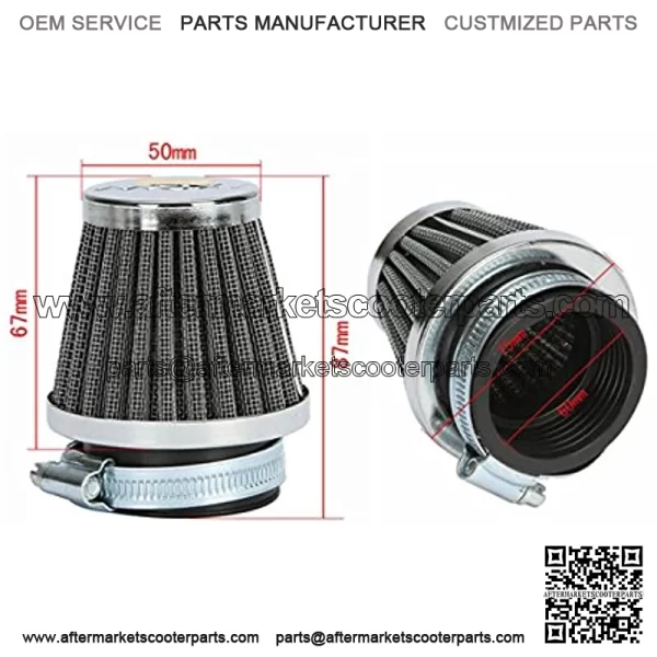 Motorcycle Air Filters 4pcs 60mm Universal Clamp-on Air Cleaner for Honda Suzuki Kawasaki Yamaha ATV New - Image 2